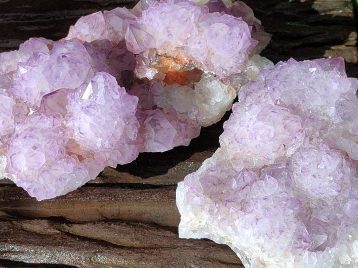Natural Sunburst Amethyst Spirit Quartz Clusters x 2 From Boekenhouthoek, South Africa - Toprock Gemstones and Minerals 