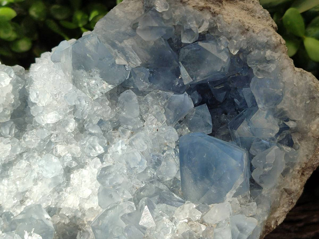 Natural Blue Celestite Geode Specimen x 1 From Sakoany, Madagascar - Toprock Gemstones and Minerals 