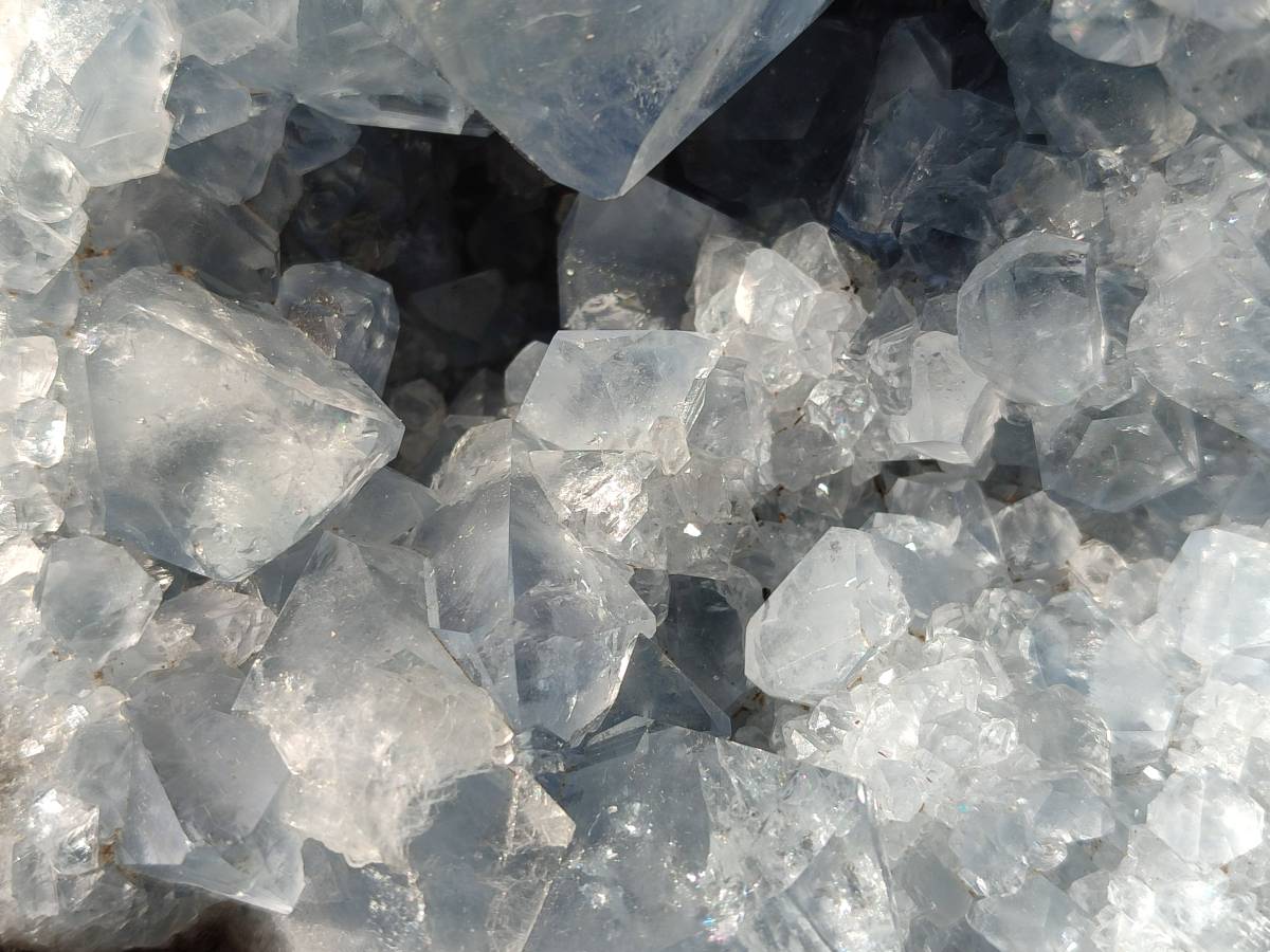Natural Blue Celestite Geode Specimen x 1 From Sakoany, Madagascar - Toprock Gemstones and Minerals 