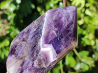 Polished Deep Purple Chevron Amethyst Points x 2 from Ankazobe, Madagascar