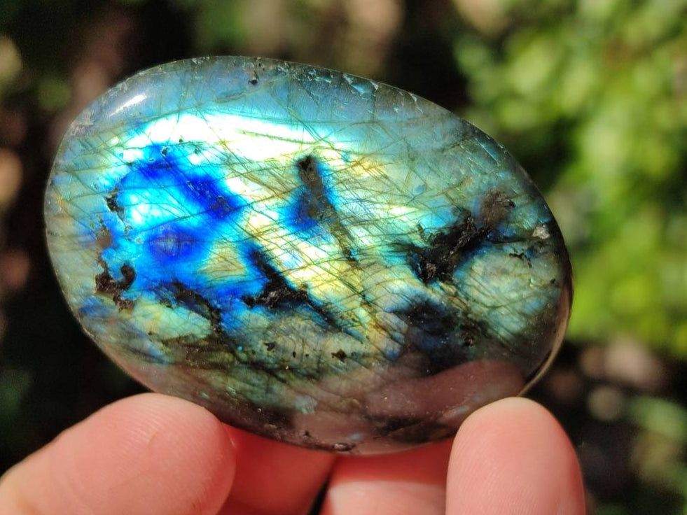 Polished Labradorite Galets x 12 From Tulear, Madagascar - Toprock Gemstones and Minerals 