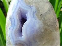 Polished Blue Lace Agate Standing Free Form x 1 From Nsanje, Malawi