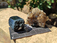 Natural Schorl Black Tourmaline with Smokey Quartz x 12 From Erongo, Namibia