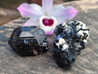 Natural Schorl Black Tourmaline with Smokey Quartz x 12 From Erongo, Namibia - Toprock Gemstones and Minerals 