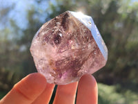 Polished Smokey Window Amethyst Crystals x 6 From Akansobe, Madagascar