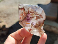Polished Smokey Window Amethyst Crystals x 6 From Akansobe, Madagascar