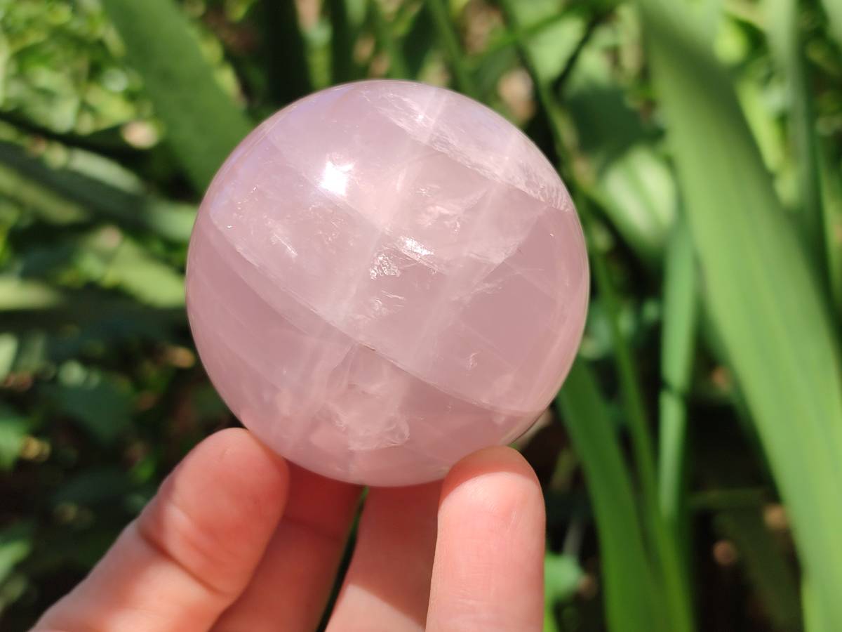 Polished Star Rose Quartz Spheres x 6 From Madagascar - Toprock Gemstones and Minerals 