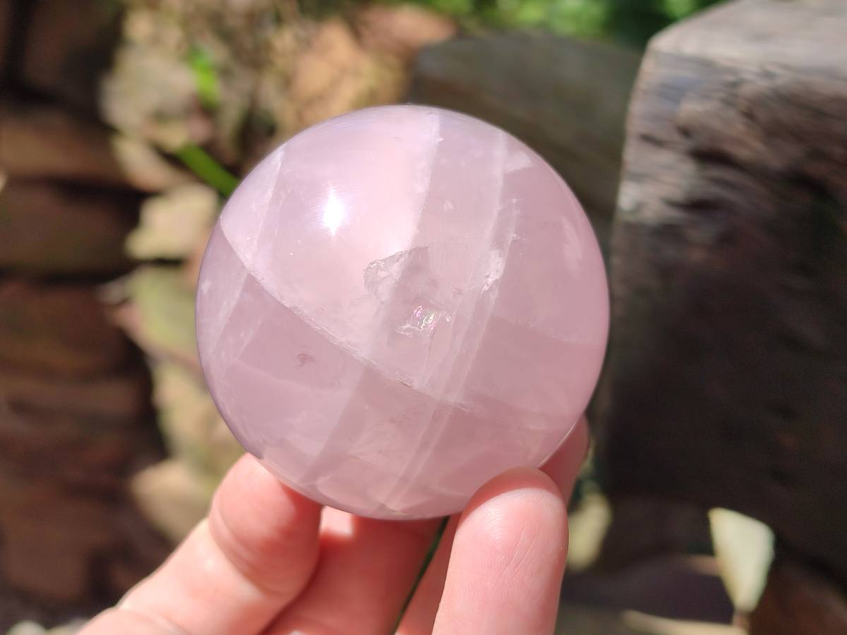 Polished Star Rose Quartz Spheres x 6 From Madagascar - Toprock Gemstones and Minerals 