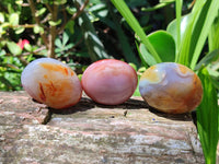Polished Carnelian Agate Gemstone Galets x 43 From Madagascar