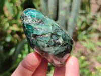 Polished Emerald Mica 'Mutokolite' Standing Free Forms x 5 From Mutoko, Zimbabwe