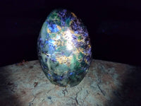 Polished Emerald Mica 'Mutokolite' Standing Free Forms x 5 From Mutoko, Zimbabwe