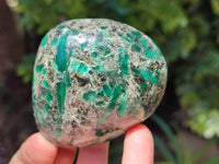 Polished Emerald Mica 'Mutokolite' Standing Free Forms x 5 From Mutoko, Zimbabwe
