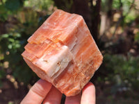 Natural Fluorescent Sunset Orange Calcite Specimens x 6 From Spitzkop, Namibia