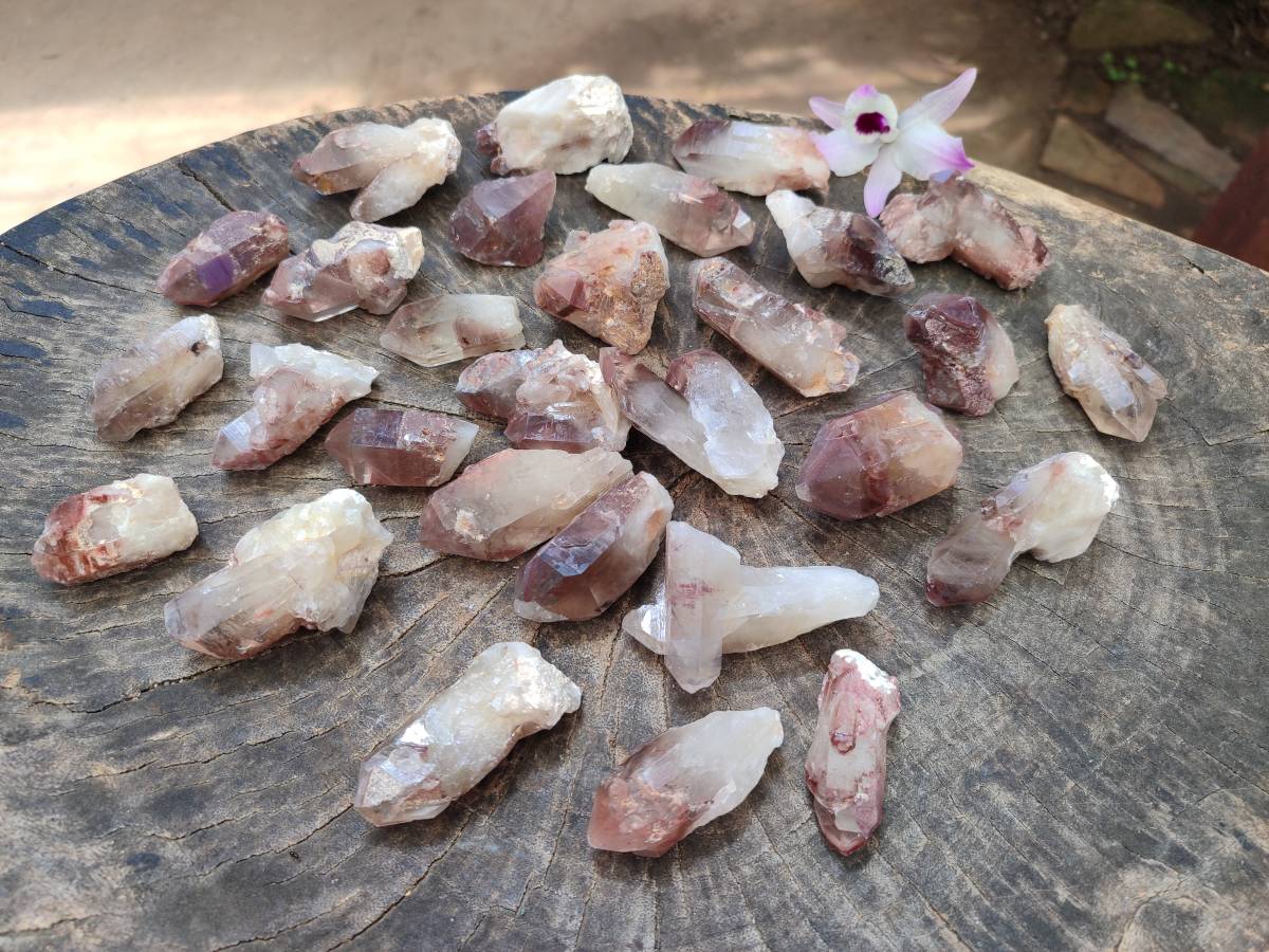 Natural Red Hematoid Quartz Crystals x 35 From Karoi, Zimbabwe - Toprock Gemstones and Minerals 