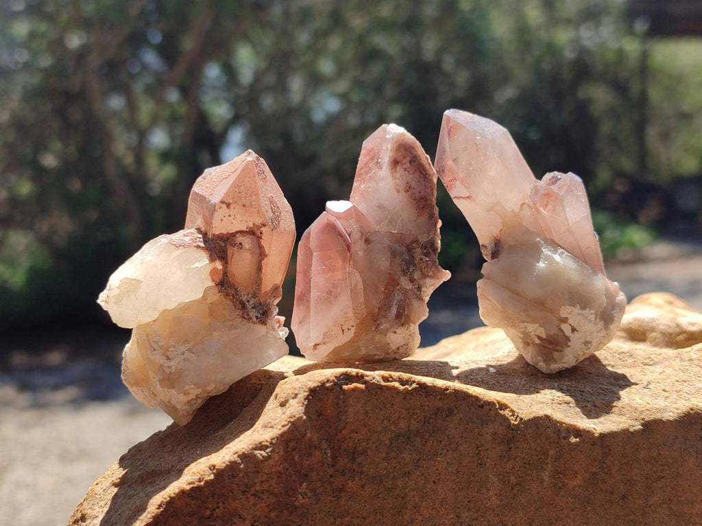 Natural Red Hematoid Quartz Crystals x 35 From Karoi, Zimbabwe - Toprock Gemstones and Minerals 