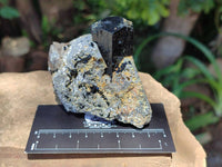 Natural Schorl Black Tourmaline with Associated Minerals x 6 From Erongo, Namibia
