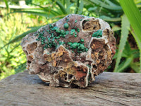Natural Silky Ball Malachite and Drusy Quartz On Dolomite Matrix Specimens x 2 From Mindingi Mine, Kambove, Congo