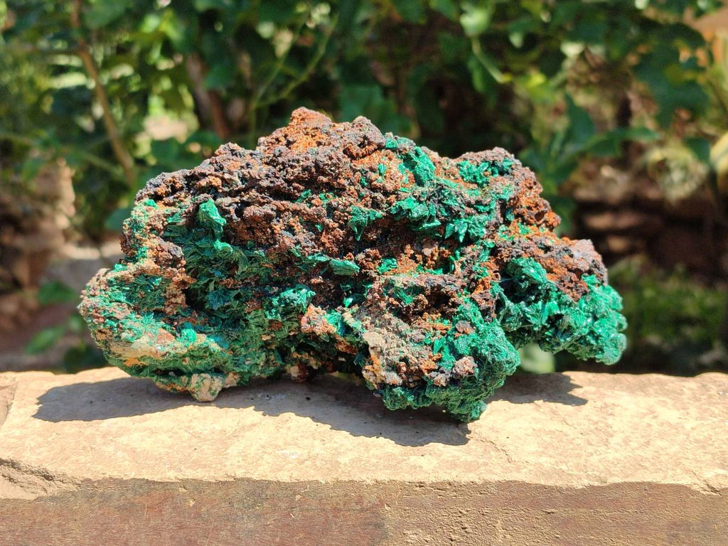 Natural Silky Acicular Malachite Specimen Dolomite Matrix x 1 From Kasompe, Congo - Toprock Gemstones and Minerals 