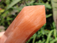 Polished Orange Twist Calcite Towers x 2 From Maevantanana, Madagascar
