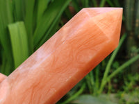Polished Orange Twist Calcite Towers x 2 From Maevantanana, Madagascar