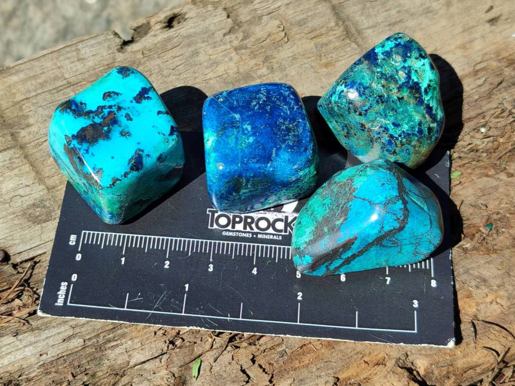 Polished Shattuckite Free Forms x 35 From Congo - Toprock Gemstones and Minerals 