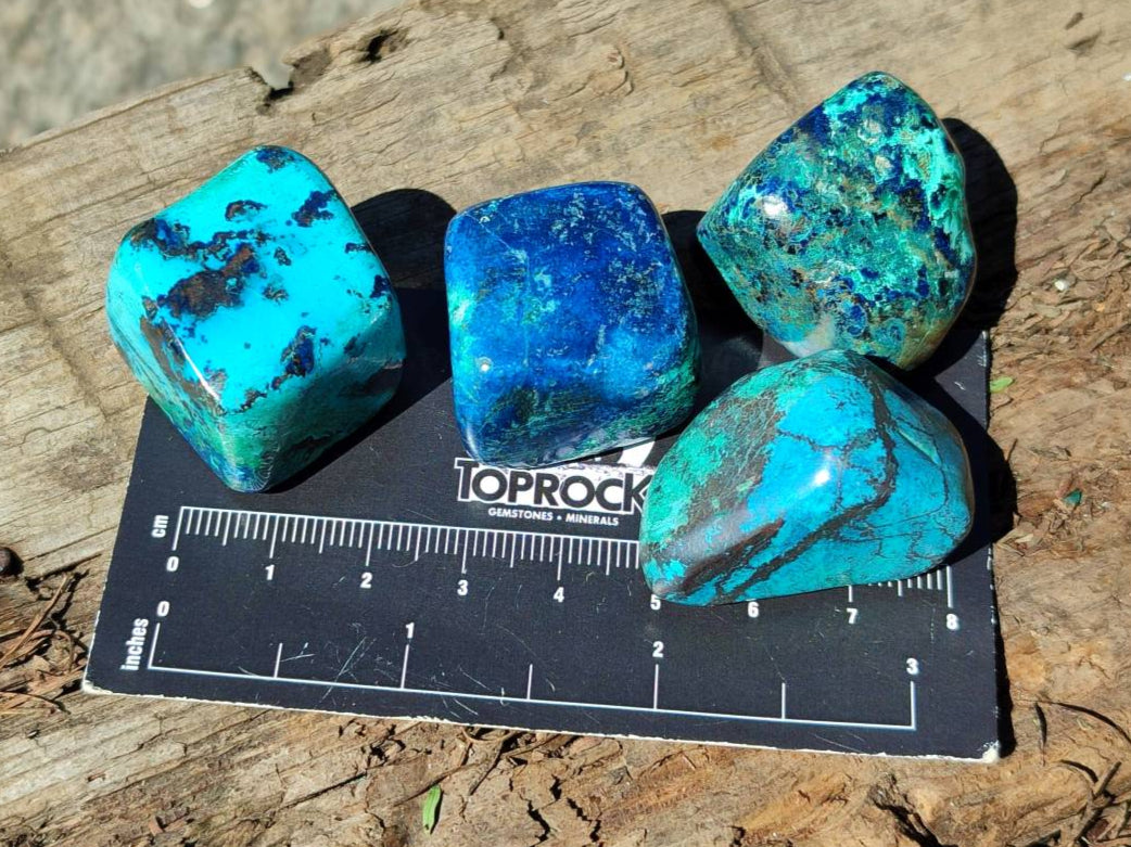 Polished Shattuckite Free Forms x 35 From Congo - Toprock Gemstones and Minerals 