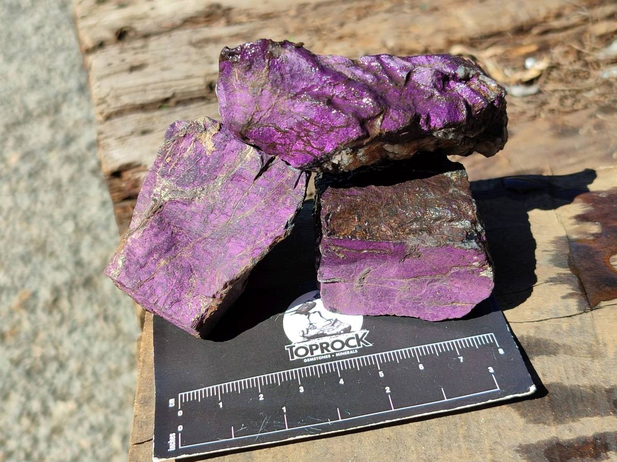 Natural Selected Rough Purpurite Specimens x 12 From Erongo, Namibia - Toprock Gemstones and Minerals 