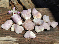 Natural Sunburst Amethyst Spirit Quartz Clusters x 12 From Boekenhouthoek, South Africa