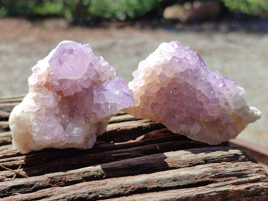 Natural Sunburst Amethyst Spirit Quartz Clusters x 12 From Boekenhouthoek, South Africa - Toprock Gemstones and Minerals 