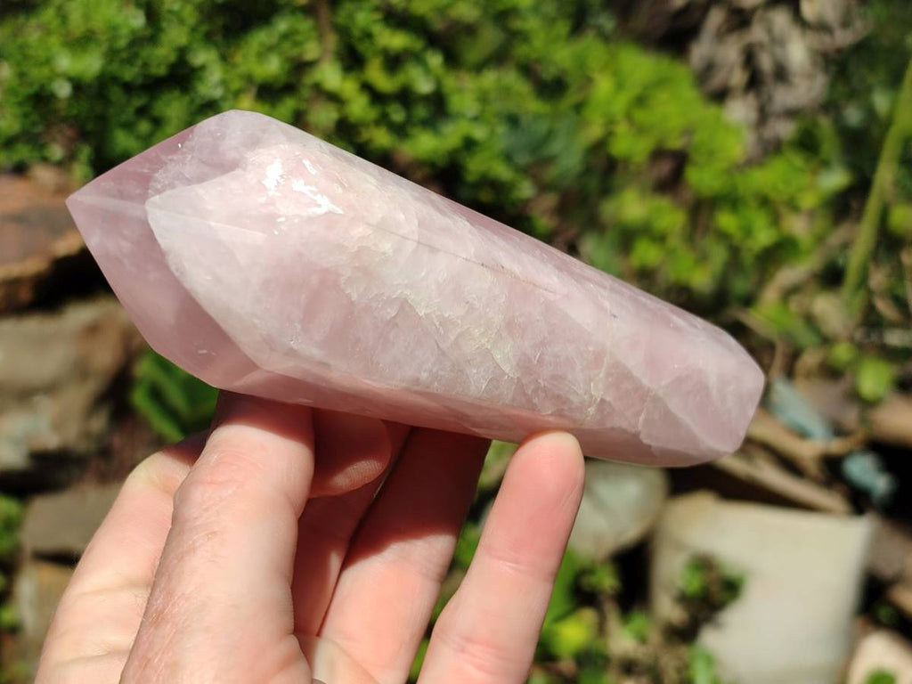 Polished Double Terminated Rose Quartz Crystals x 4 From Ambatondrazaka, Madagascar - Toprock Gemstones and Minerals 