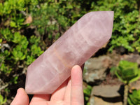 Polished Double Terminated Rose Quartz Crystals x 4 From Ambatondrazaka, Madagascar