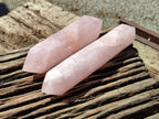 Polished Double Terminated Rose Quartz Crystals x 4 From Ambatondrazaka, Madagascar - Toprock Gemstones and Minerals 