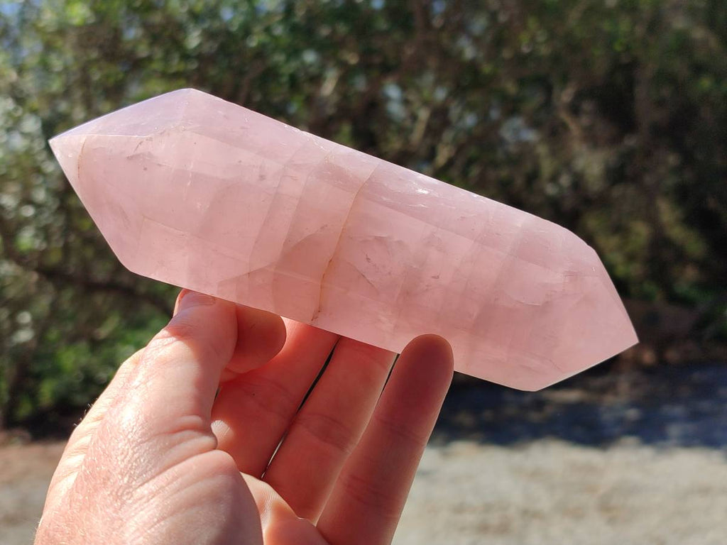 Polished Double Terminated Rose Quartz Crystals x 4 From Ambatondrazaka, Madagascar - Toprock Gemstones and Minerals 