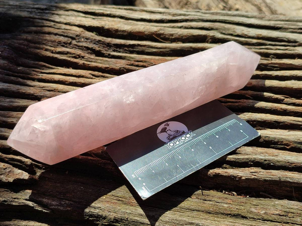 Polished Double Terminated Rose Quartz Crystals x 4 From Ambatondrazaka, Madagascar - Toprock Gemstones and Minerals 