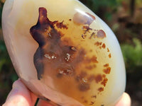 Polished Dendritic Agate Standing Free Forms x 3 From Moralambo, Madagascar