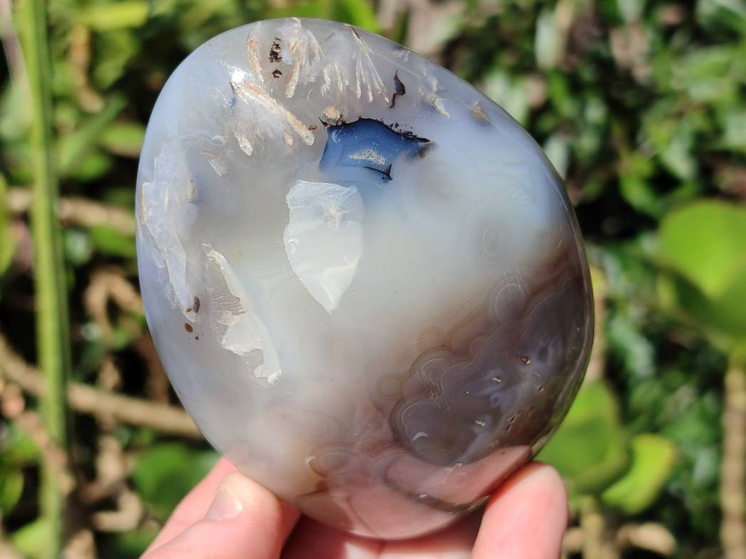 Polished Dendritic Agate Standing Free Forms x 3 From Moralambo, Madagascar - Toprock Gemstones and Minerals 