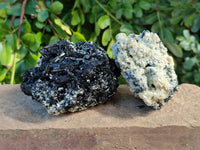 Natural Schorl Black Tourmaline with Mica x 2 From Erongo, Namibia