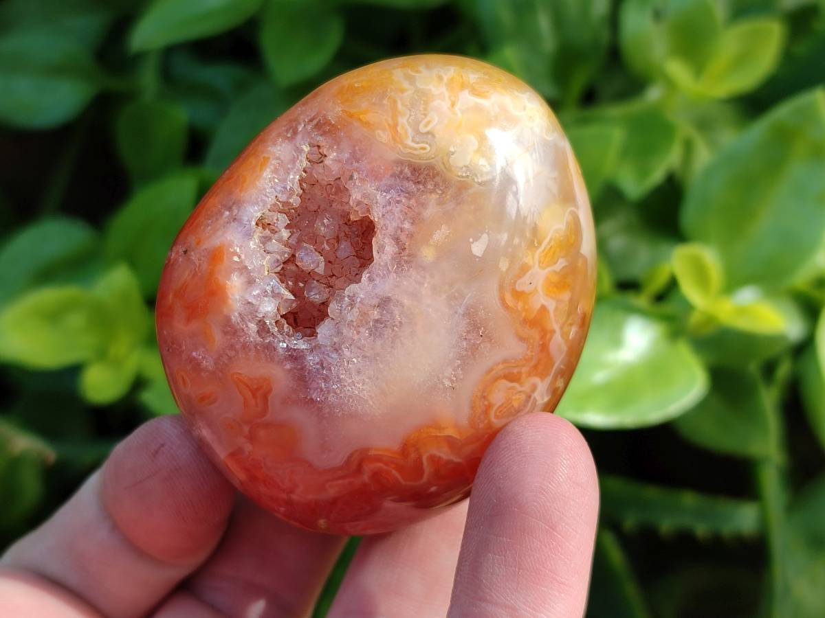 Polished Carnelian Agate Gemstone Galets x 20 From Madagascar - Toprock Gemstones and Minerals 