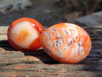 Polished Carnelian Agate Gemstone Galets x 20 From Madagascar