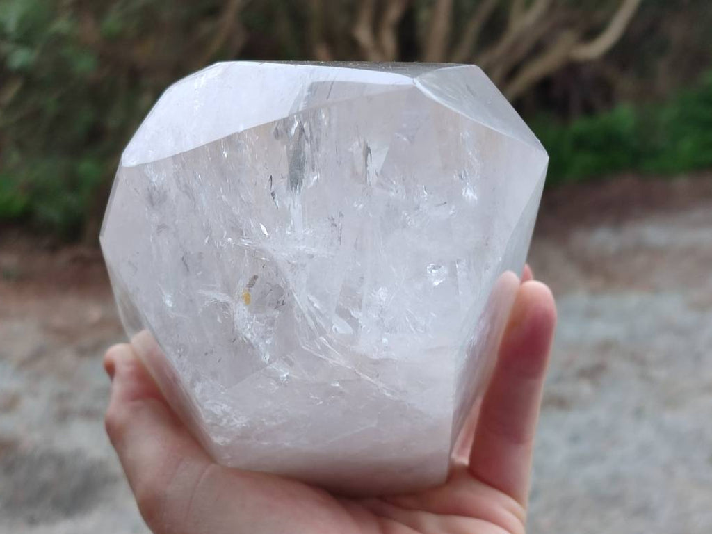 Polished Window Clear Quartz Crystal With Inclusions x 1 From Madagascar - Toprock Gemstones and Minerals 