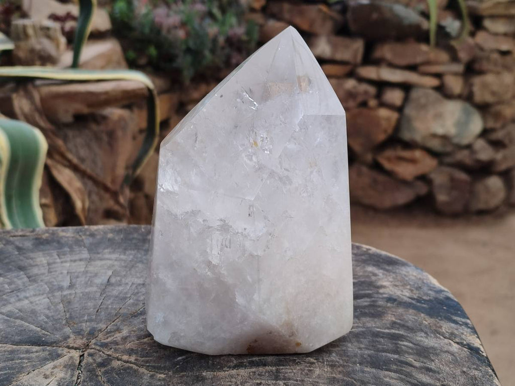 Polished Window Clear Quartz Crystal With Inclusions x 1 From Madagascar - Toprock Gemstones and Minerals 