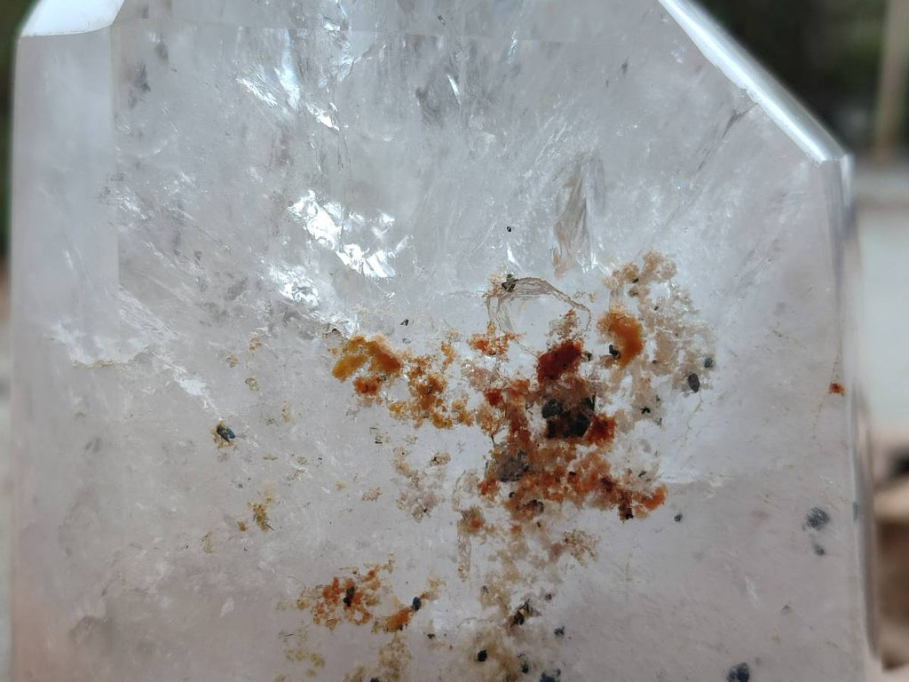 Polished Window Clear Quartz Crystal With Inclusions x 1 From Madagascar - Toprock Gemstones and Minerals 