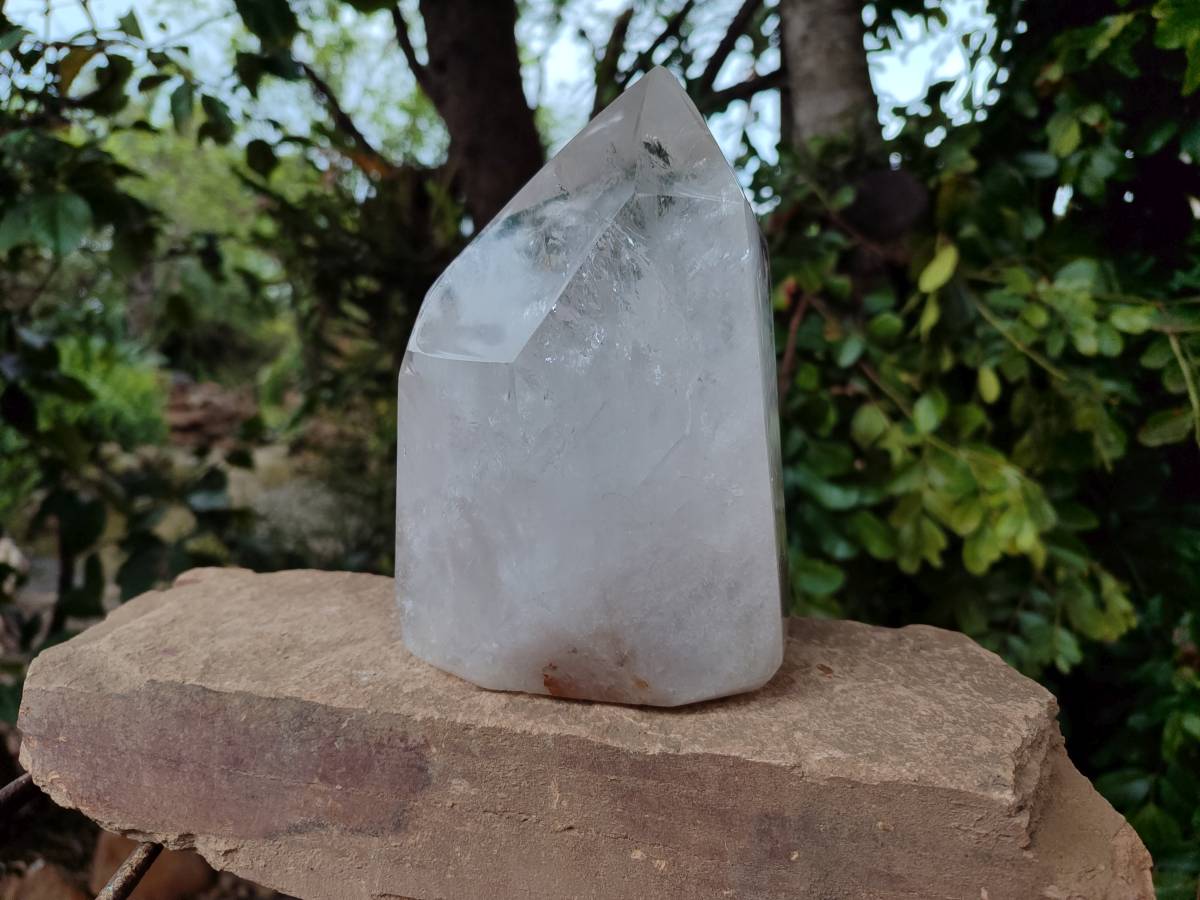 Polished Window Clear Quartz Crystal With Inclusions x 1 From Madagascar - Toprock Gemstones and Minerals 