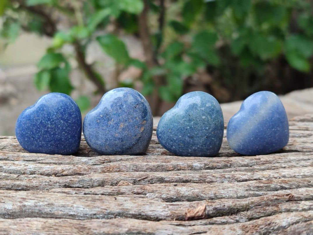 Polished Mini Lazulite Hearts x 35 From Madagascar - Toprock Gemstones and Minerals 