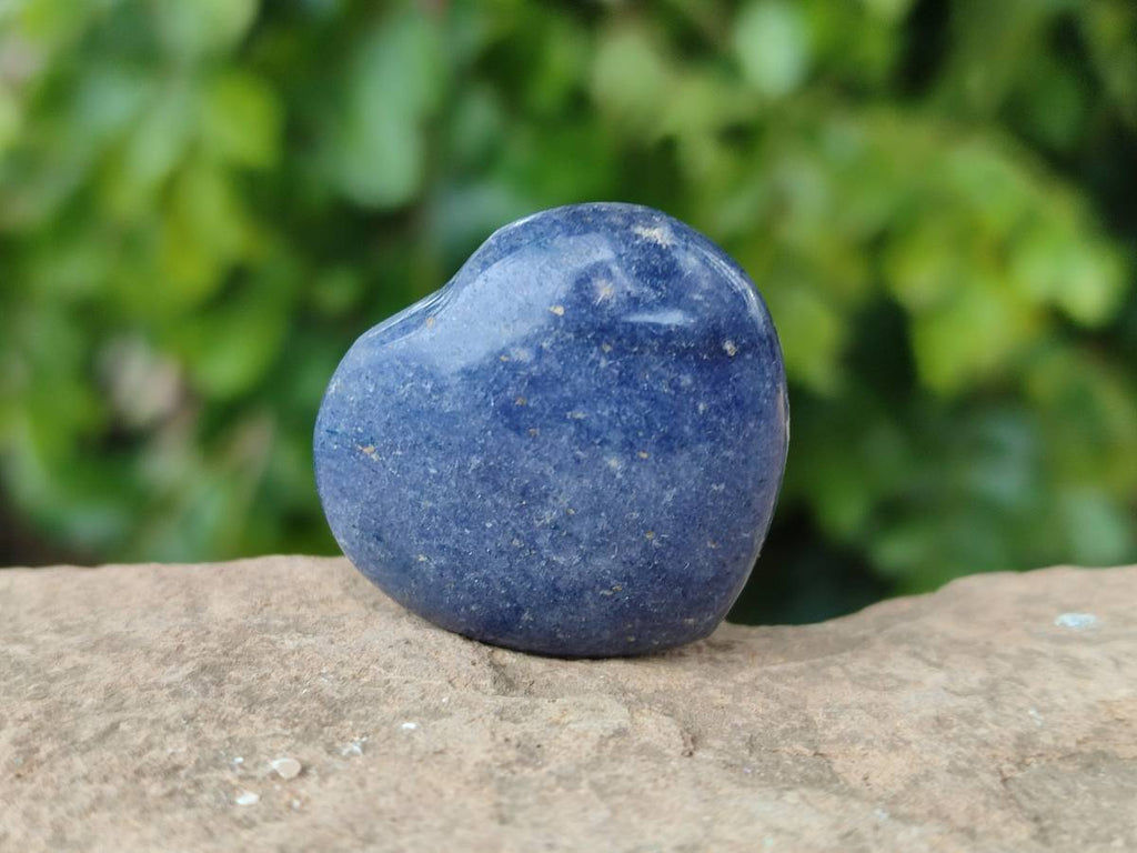 Polished Mini Lazulite Hearts x 35 From Madagascar - Toprock Gemstones and Minerals 