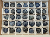 Polished Mini Lazulite Hearts x 35 From Madagascar
