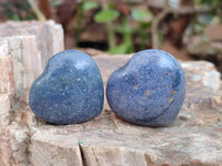 Polished Mini Lazulite Hearts x 35 From Madagascar