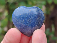Polished Mini Lazulite Hearts x 35 From Madagascar