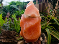 Hand Made Orange Twist Calcite Flame x 1 From Maevantanana, Madagascar