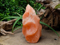 Hand Made Orange Twist Calcite Flame x 1 From Maevantanana, Madagascar